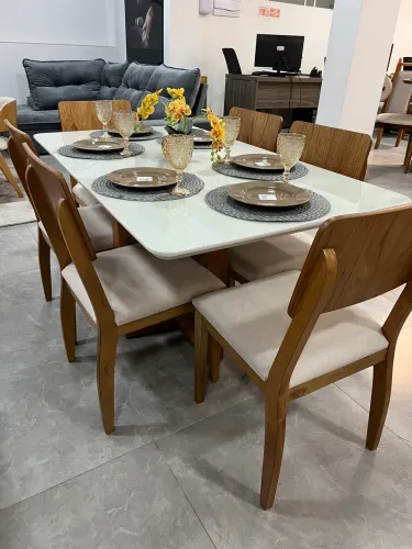 Mesa de Jantar 6 Cadeiras 18X SEM JUROS + FRETE GRÁTIS