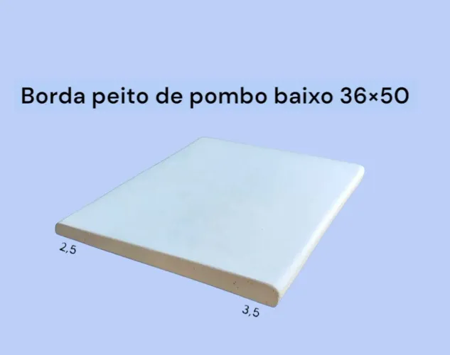 Borda peito de pombo 36×50