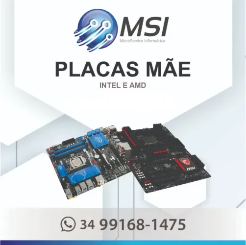 placa mãe 1150, 1155, 1151 e 1200 e AMD