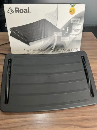 Apoio de Pés Ergonômico Preto - ROAL