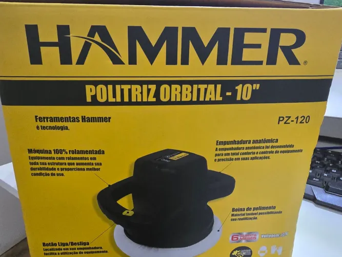 Politriz orbital - Hammer 1200w - 127v nova