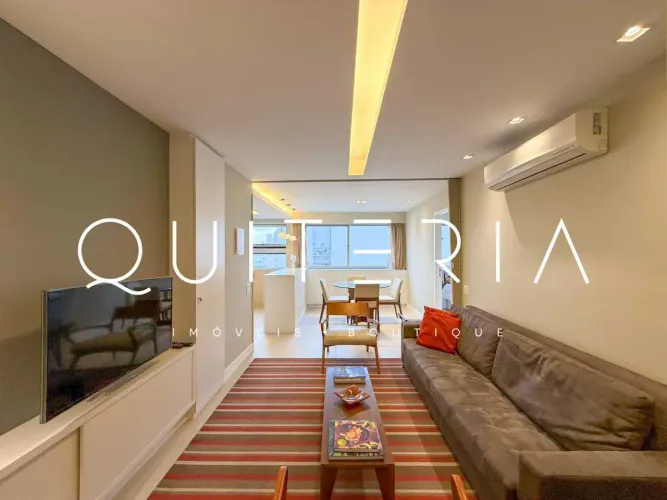 Flat para locação totalmente reformado andar alto vista livre 1 quarto 1 suíte 1 vaga port