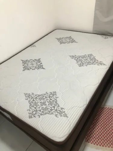 Cama semi nova box casal ortile ortobom. Padrão