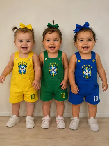 Macacão Bordados Brasil 
