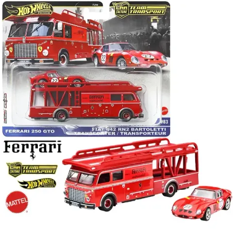 hot wheels premium team transport ferrari 250 e caminhão fiat bartoletti