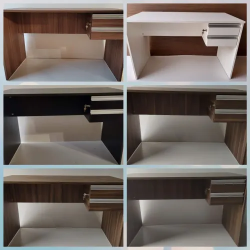 Mesas com gaveta com chave MDF 18mm, cores diferentes valor individual r$ 650 é até 3X