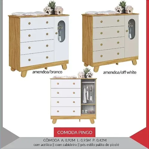Cômoda infantil pingo 