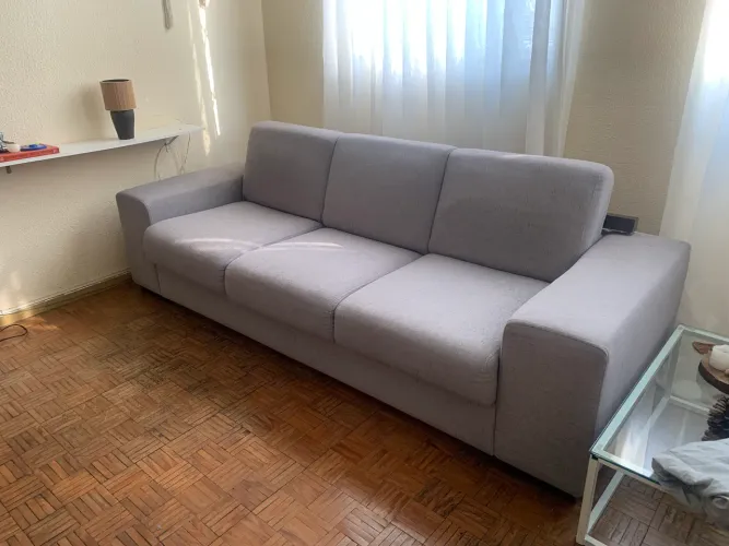 Sofá de linho 3 lugares