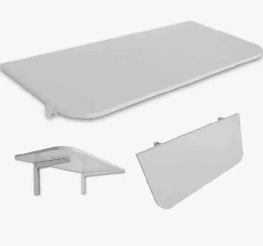 Mesa Dobrável Mdf Branca 90x40 Cm - Prática E Compacta Branco