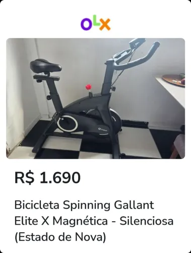 Bicicleta Spinning Gallant Elite X Magnética - Seminova e Silenciosa