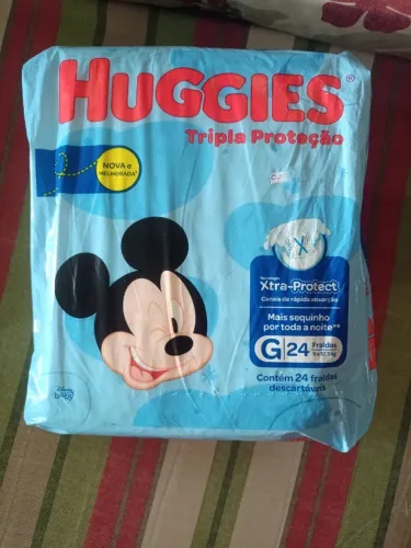Fralda Huggies tripla proteção G 24u 