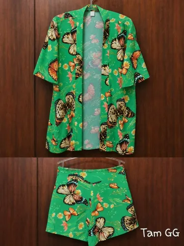  ? CONJUNTO VERDE (kimono + short)