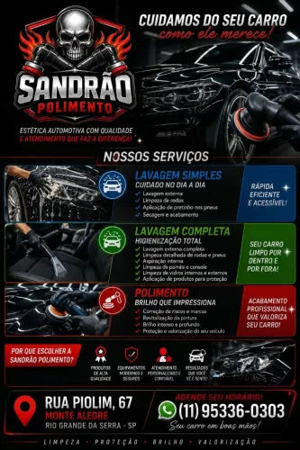 Polimento lavagem detalhada