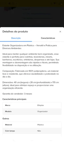 Pratileira flexível 