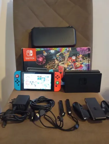 Nintendo switch V2 desbloqueado com jogos passo cartão até 12x com juros