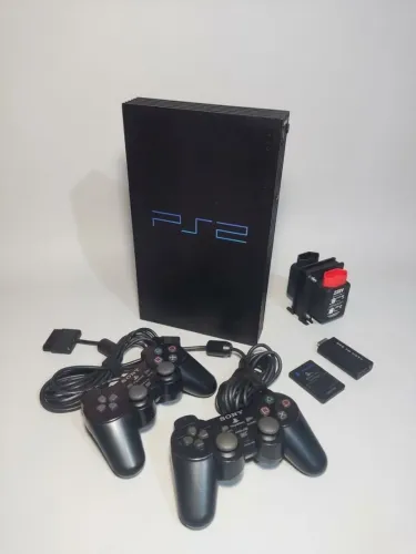 PS2 + 2 CONTROLES E ACESSÓRIOS