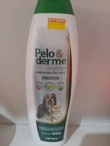 Shampoo pelo e derme hipoalergênico para cães e gatos
