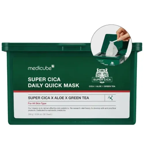 Máscara facial Medicube Super Cica Daily Quick Facial Masks - 30 folhas