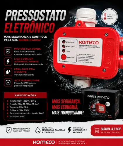 PRESSURIZADOR BIVOLT KOMECO