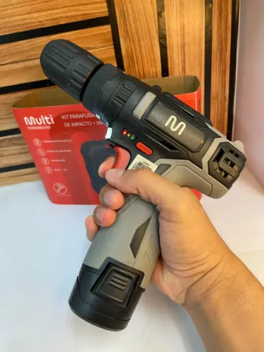 KIT PARAFUSADEIRA E FURADEIRA DE IMPACTO + MALETA 13 ACESSÓRIOS - Multi an5