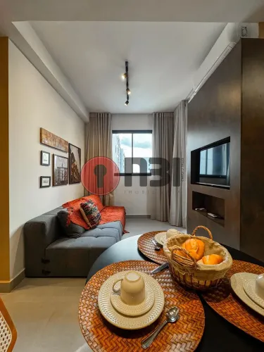 Apto para locação no Nau Vivendas-sala-cozinha-3 quartos-suíte-elevador