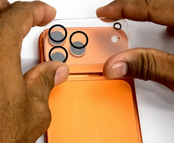 Película Proteção Lente Câmera iPhone 17 Pro / 17 Pro Max + Kit Limpeza