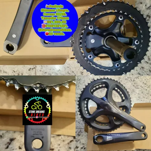 ?Pedivela Shimano Ultegra. Coroas 52/39. Tamanho 170mm