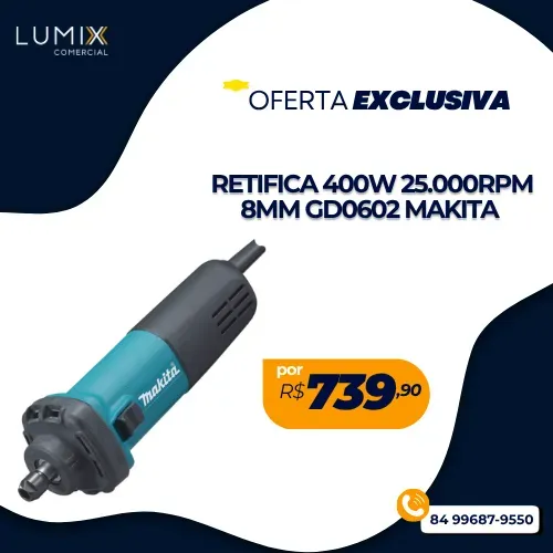 RETIFICA 400W 25.000RPM 8MM GD0602 MAKITA