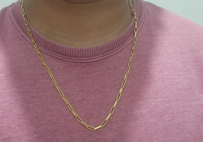 Corrente ouro oca 7,2g 18k