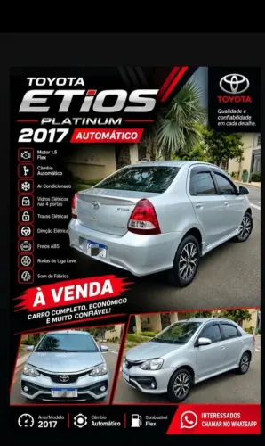 Toyota Etios XLS Sedan 1.5 Flex 16V 4P Aut. 2017