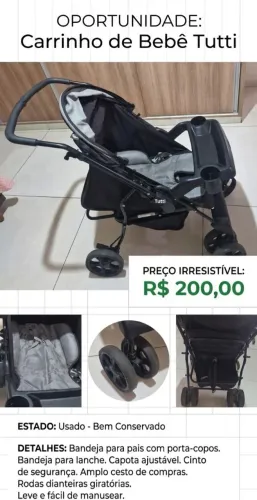 Vendo carrinho de bebê