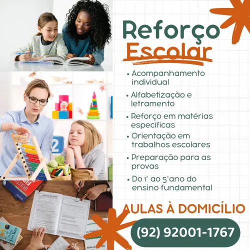 Reforço e acompanhamento escolar 