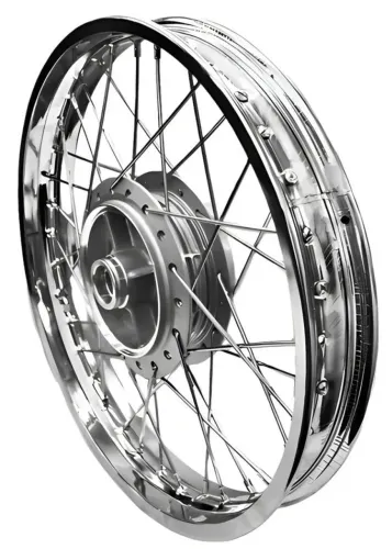Roda traseira cg 150 /160 montada e alinhada c/raios 4mm cromados 
