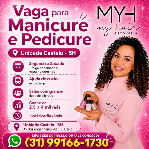 Vaga Manicure Salão de Beleza Castelo BH
