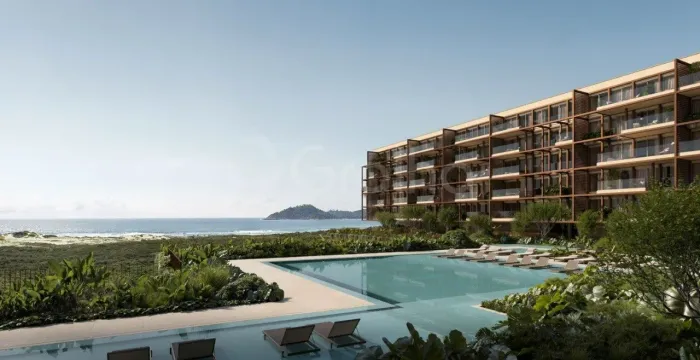 Apartamento frente mar, com 4 suítes, no Campeche