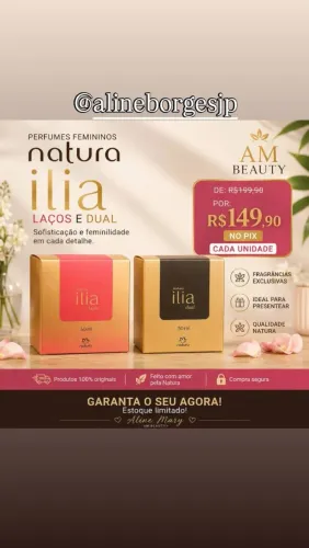 Perfumes femininos Ilia da natura  