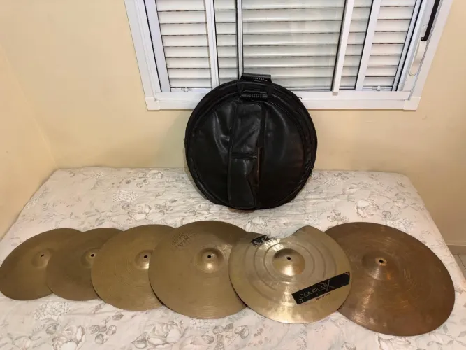 Pratos Sabian Xs20 + Ride B8 Customizado + Bag de 22