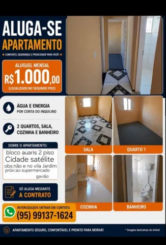 Aluga-se apartamento+causão