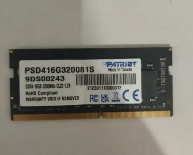 Memória Ram 16gb, 3200 MHz.