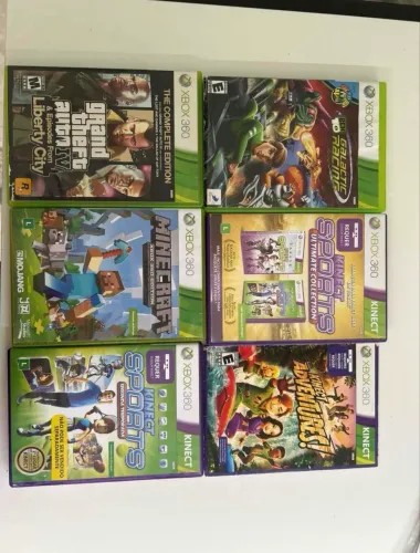 MANETE COM FIO + 6 JOGOS ORIGINAIS XBOX 360