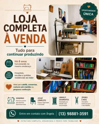 LOJA DE COSTURA FUNCIONANDO 
