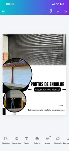 Porta de enrolar manual ou automática com instalação
