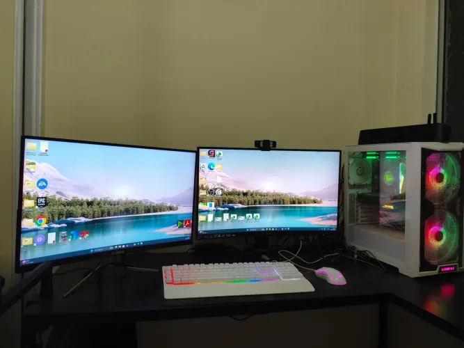 PC GAMER RTX 3060 OC 12GB, I5 12400F, 32GB RAM, 1,5TB SSD NVme, e DOIS MONITORES GAMERS
