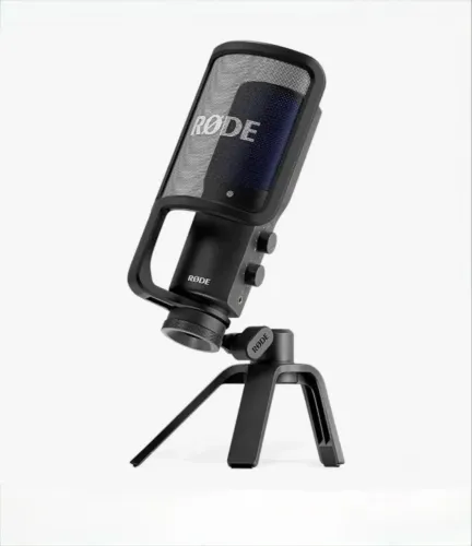 Microfone Rode Nt-usb Plus Condensador Usb-c Preto Tripé Preto
