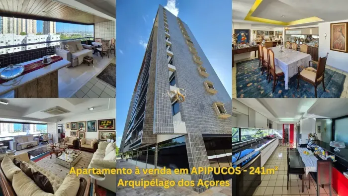 APARTAMENTO À VENDA COM 241M² EM APIPUCOS-RECIFE/PE