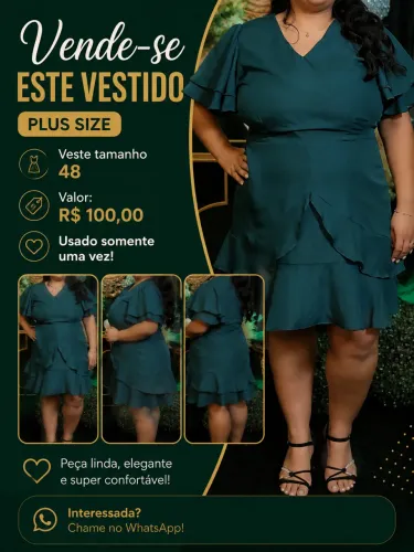Vestido verde plus size