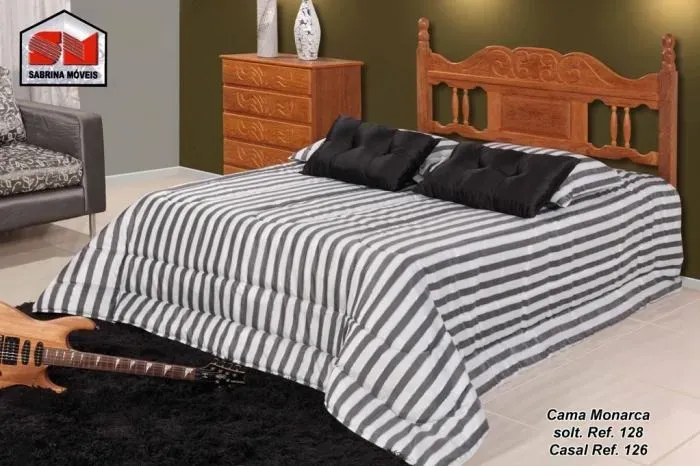 cama madeira maciça de sucupira monarca