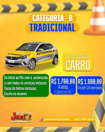 Primeira habilitação categoria B
