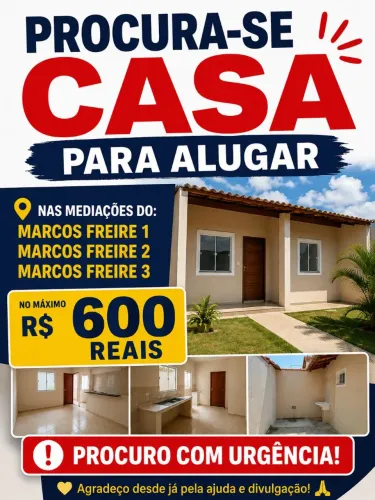 PROCURO COM URGÊNCIA UMA CASA