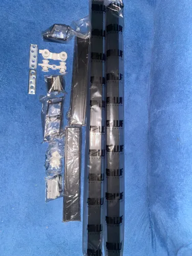 Kit Trilho Para Porta De Correr Até 80kg Preto 1,50cm